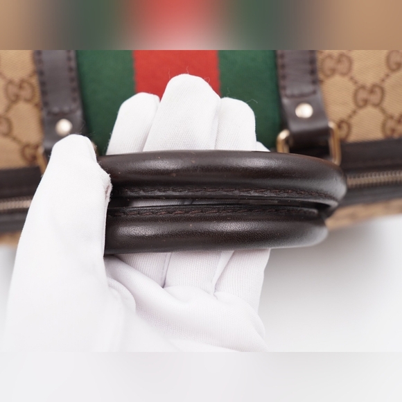 ❌️❌️SOLD❌️❌️CC69 💖 GUCCI GG Monogram Vintage Web Boston - Picture 13 of 15